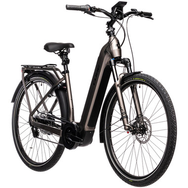 Bicicleta de paseo eléctrica CUBE TOWN HYBRID SL 500 WAVE Gris 2021 0